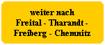 weiter nach
Freital - Tharandt -
Freiberg - Chemnitz